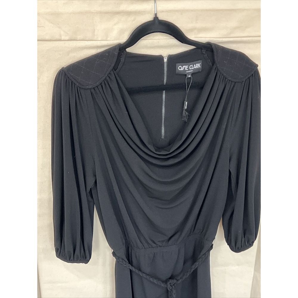 Ossie Clark Black‎ Evening Casual Dress 10 NEW - Picture 2 of 13